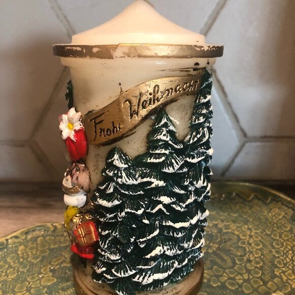 VINTAGE EMPEROR ART CREATIONS LITTLE SHOPPERS #50 CHRISTMAS CANDLE - Picture 4 of 9